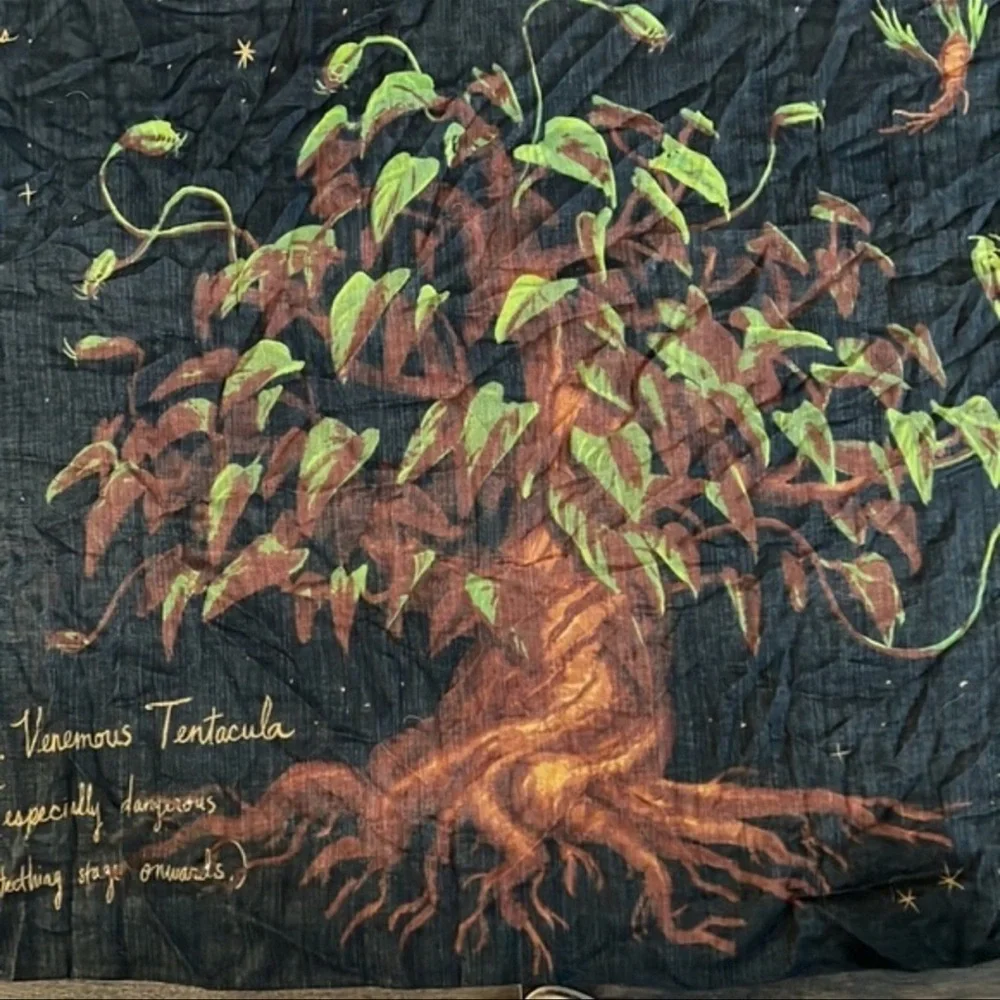 Harry Potter Herbology 101 Wall Tapestry NEW in Pkg 60 x 60
